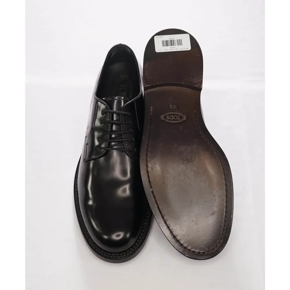 $925 TOD'S - Black Leather Derby - US 11.5 (10.5UK)